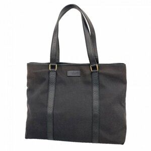 Gucci Tote Guccissima Canvas Leather Black Champagne Gold